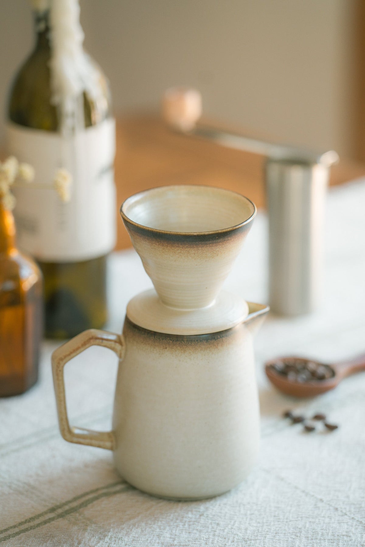 16oz Earthy Stoneware Pour Over Set