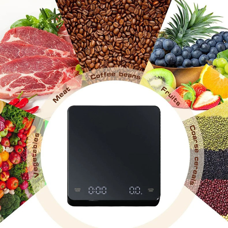 3kg Sleek Digital Coffee Scale with Timer