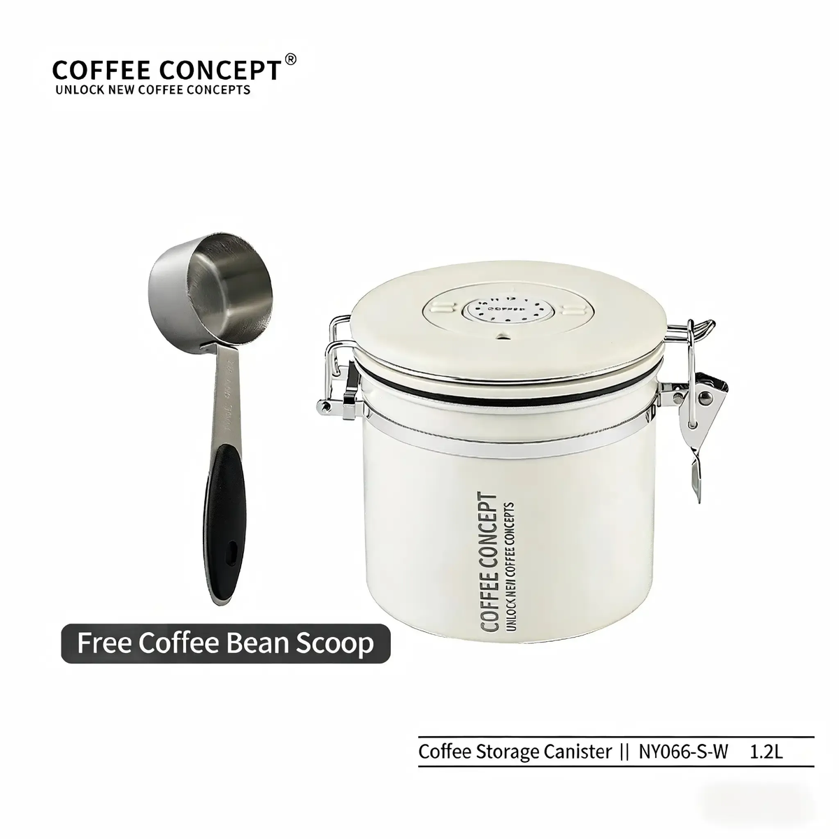 Airtight Coffee Canister with One Way CO₂ Valve