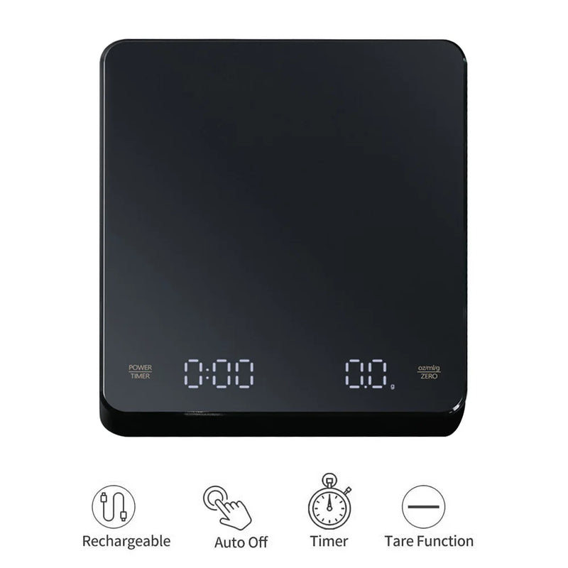 3kg Sleek Digital Coffee Scale with Timer