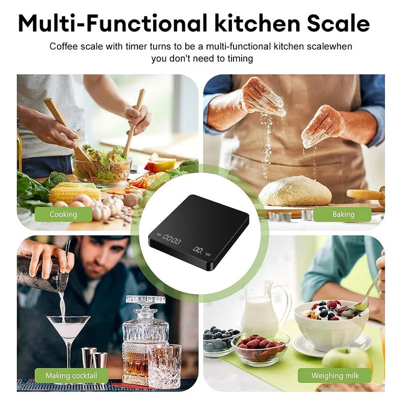 3kg Sleek Digital Coffee Scale with Timer