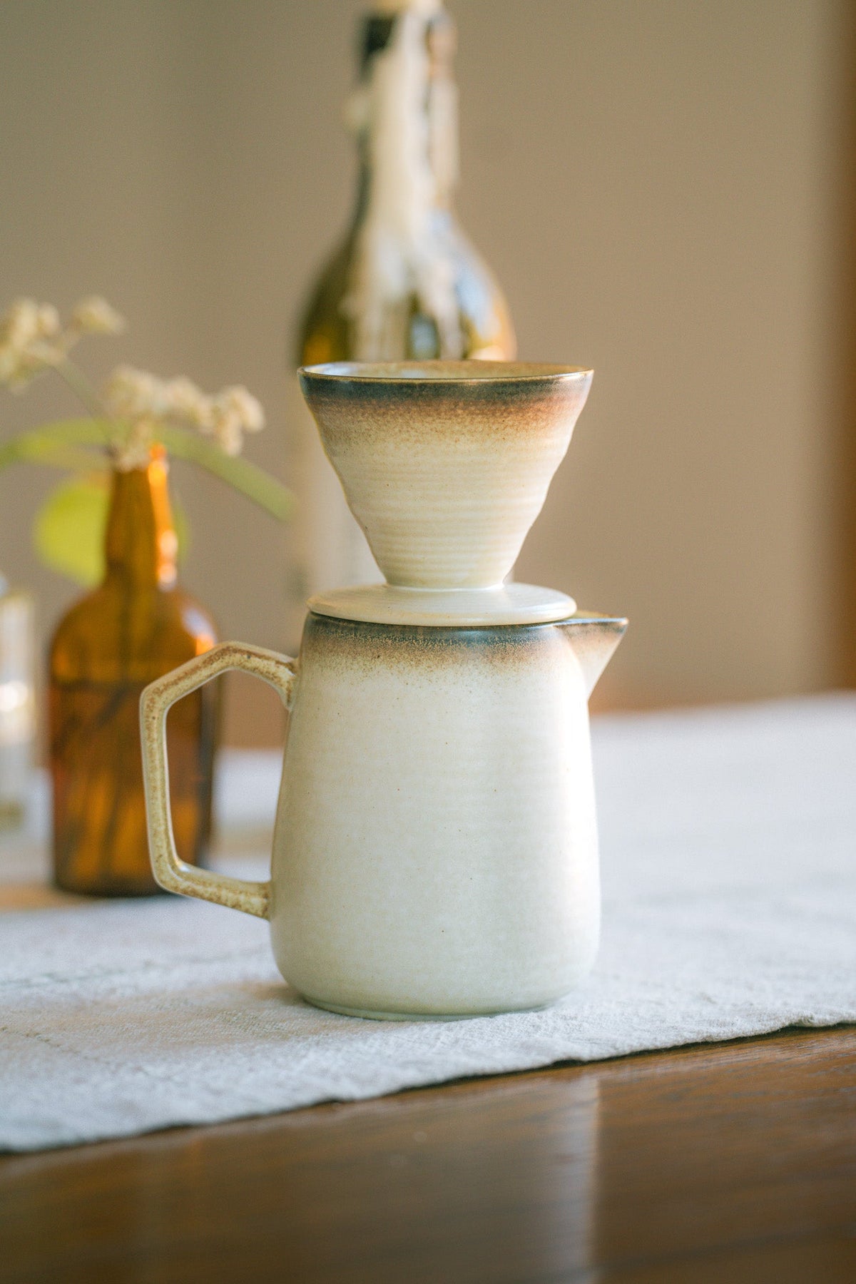 16oz Earthy Stoneware Pour Over Set