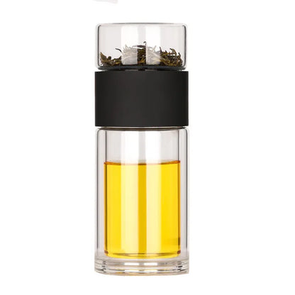 7.8oz Portable Glass Tea Infuser Tumbler