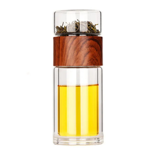 7.8oz Portable Glass Tea Infuser Tumbler