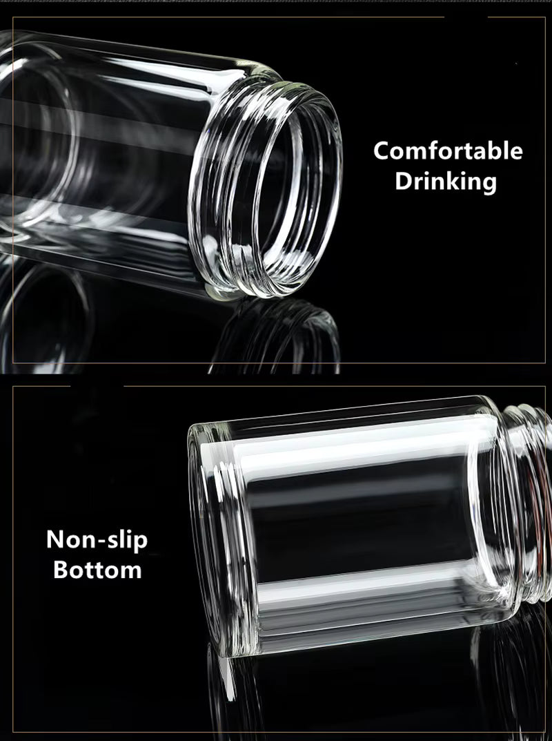7.8oz Portable Glass Tea Infuser Tumbler