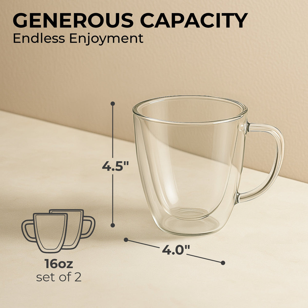 16oz Coffee Mug Set of (2)