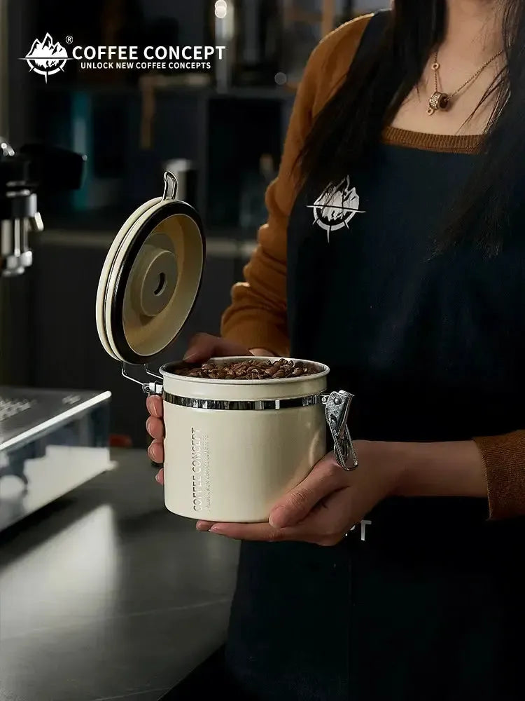 Airtight Coffee Canister with One Way CO₂ Valve