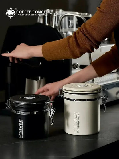 Airtight Coffee Canister with One Way CO₂ Valve