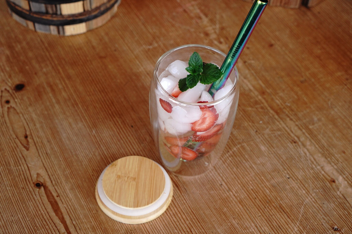 15oz Double-Walled Glass Mug