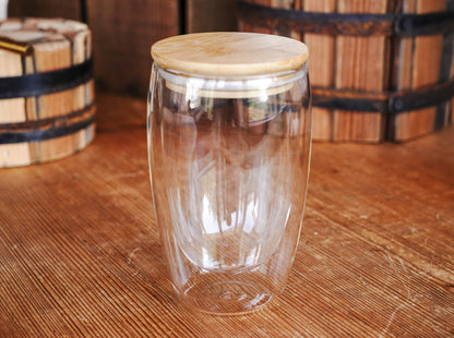 15oz Double-Walled Glass Mug
